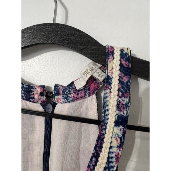 Miss Me Dress, Women's Size large , Blue Pink,‎ Short, Lined, Aztec, Sleeveless - Picture 4 of 6